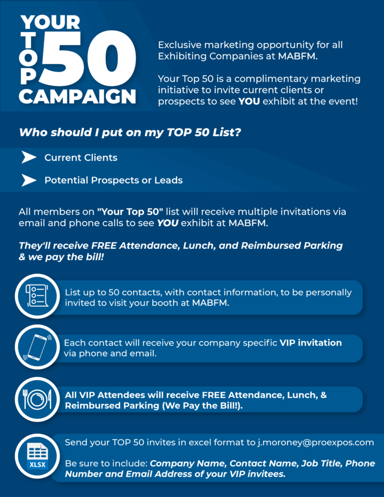 MABFM Your Top 50 Campaign - invite your top 50 clients and prospects